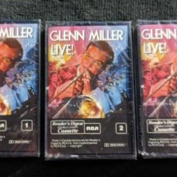 REDUCED MINT Vintage 3-Cassette Tape Boxed Set–Glenn Miller Live ! Released 1986 - Picture 11 of 12